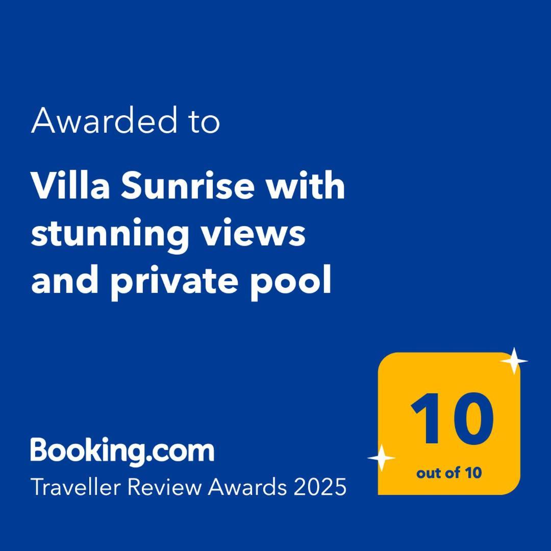 Villa Sunrise With Stunning Views And Private Pool Katokhórion المظهر الخارجي الصورة